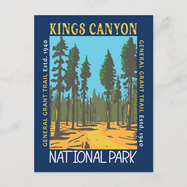 Kings Canyon National Park General Grant Trail Postcard (Front)