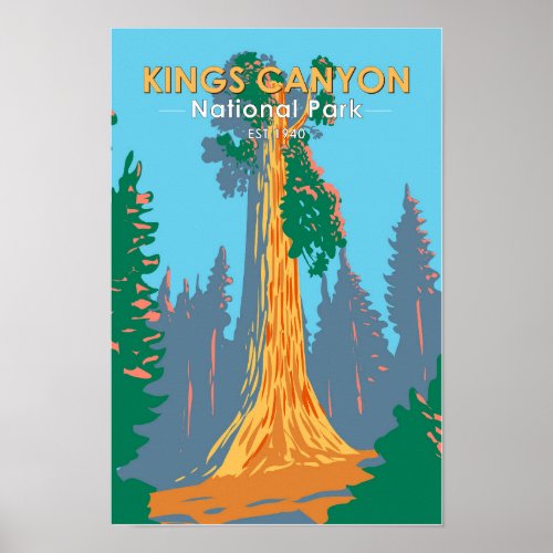 Kings Canyon National Park General Grant Tree Poster