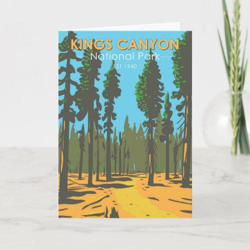 Kings Canyon National Park General Grant Vintage Card