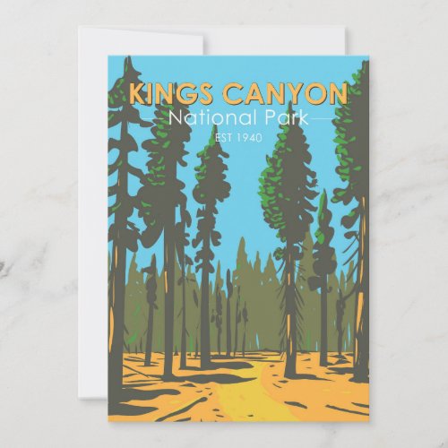 Kings Canyon National Park General Grant Vintage  Holiday Card