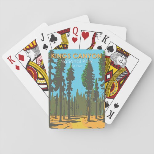 Kings Canyon National Park General Grant Vintage  Poker Cards