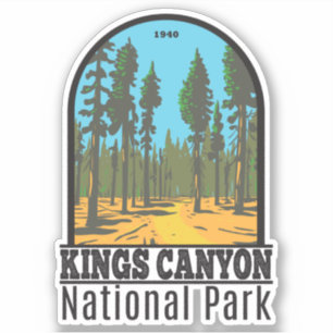 Kings Canyon National Park General Grant Vintage Sticker