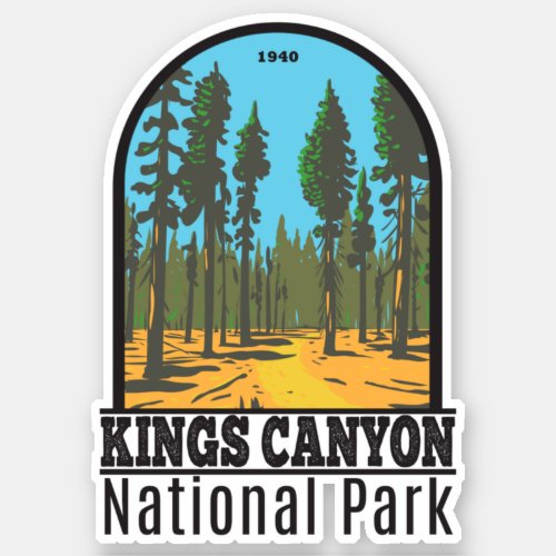 Kings Canyon National Park General Grant Vintage Sticker