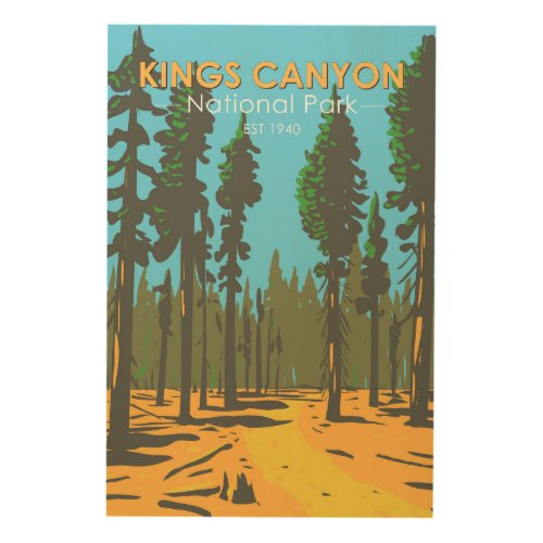 Kings Canyon National Park General Grant Vintage  Wood Wall Art