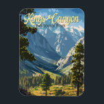 Kings Canyon National Park Illustration Travel Art Magnet<br><div class="desc">Kings Canyon vector artwork design. The park is known for its huge sequoia trees,  notably the gigantic General Grant Tree in Grant Grove.</div>