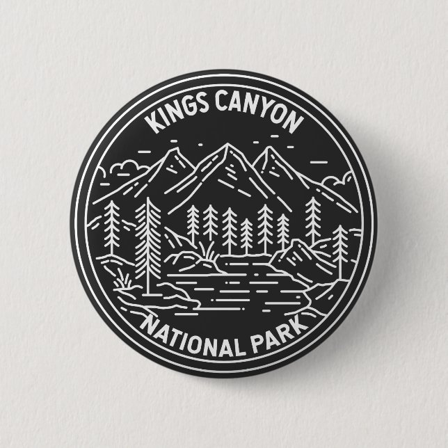 Kings Canyon National Park Monoline  Button (Front)
