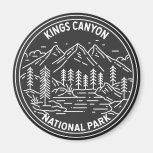 Kings Canyon National Park Monoline Magnet