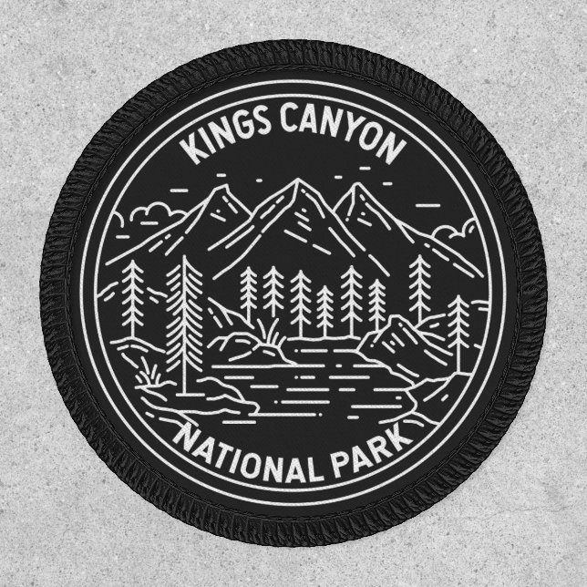Kings Canyon National Park Monoline  Patch (Front)