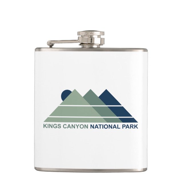 Kings Canyon National Park Mountain Sun Flask (Front)