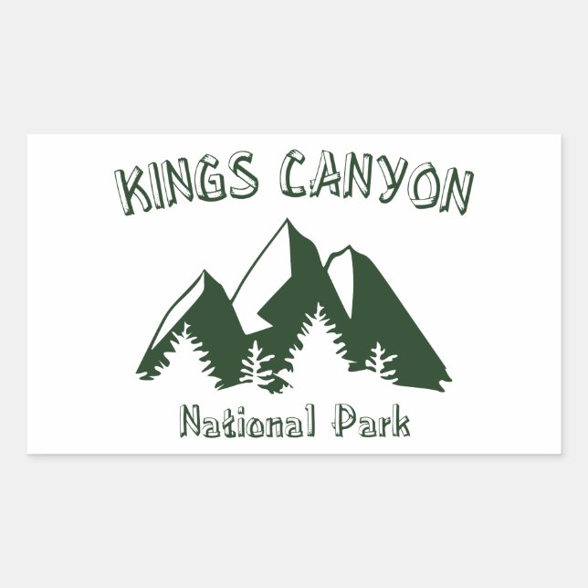 Kings Canyon National Park Rectangular Sticker (Front)