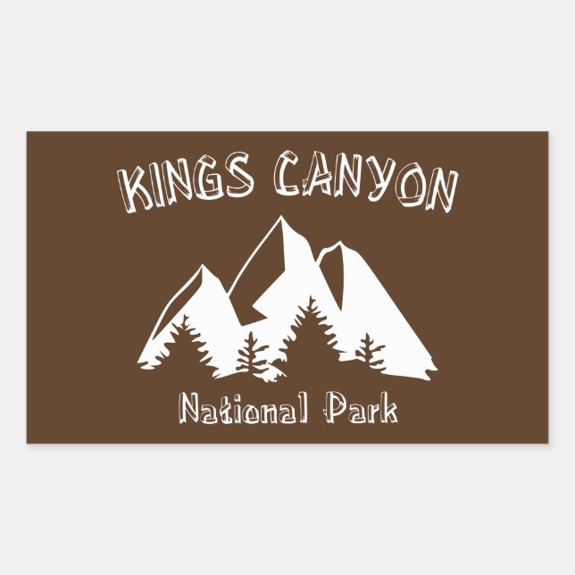 Kings Canyon National Park Rectangular Sticker (Front)