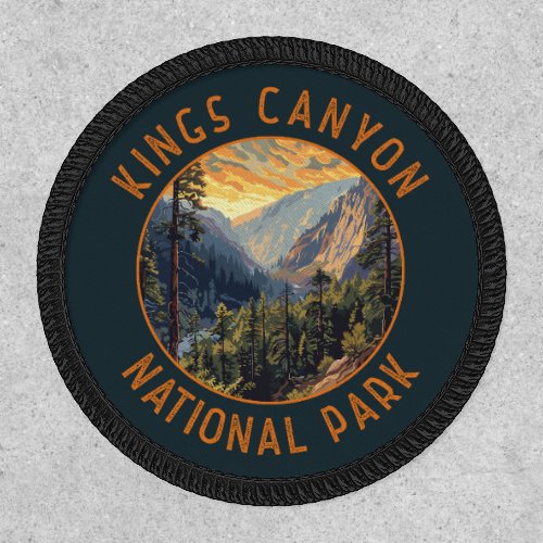 Kings Canyon National Park Retro Distressed Circle Patch