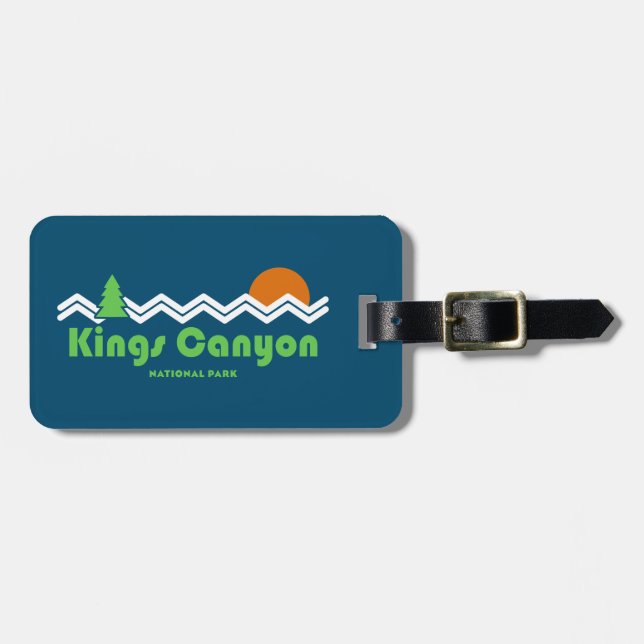 Kings Canyon National Park Retro Luggage Tag (Front Horizontal)