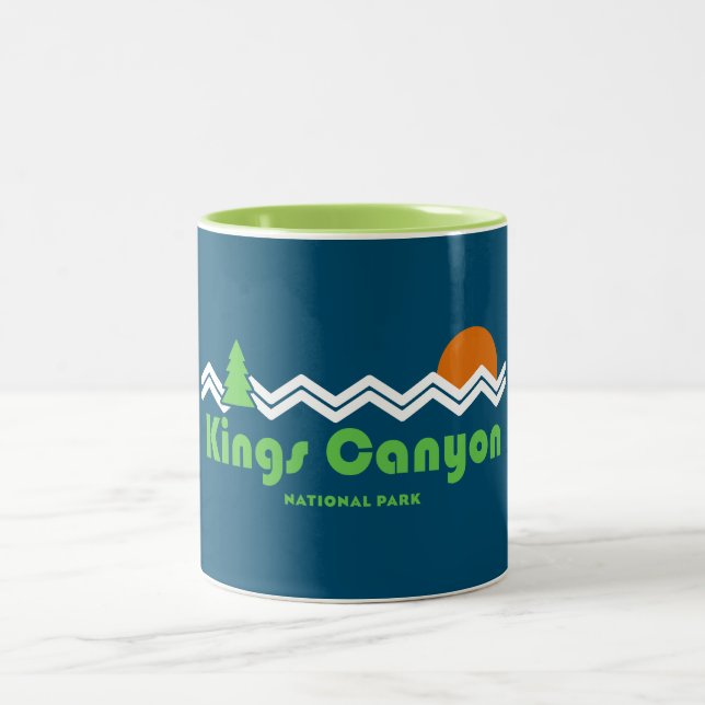 Kings Canyon National Park Retro Two-Tone Coffee Mug (Center)