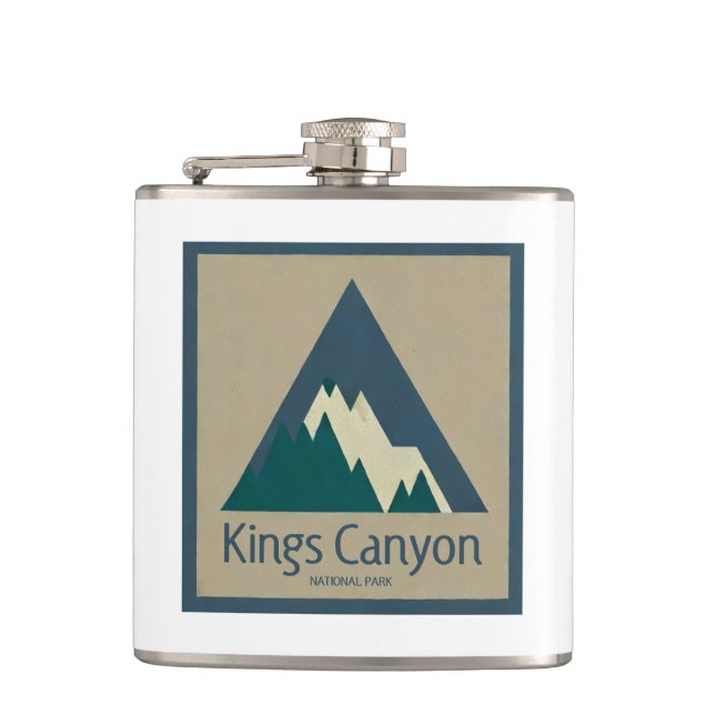 Kings Canyon National Park Rustic Flask (Front)