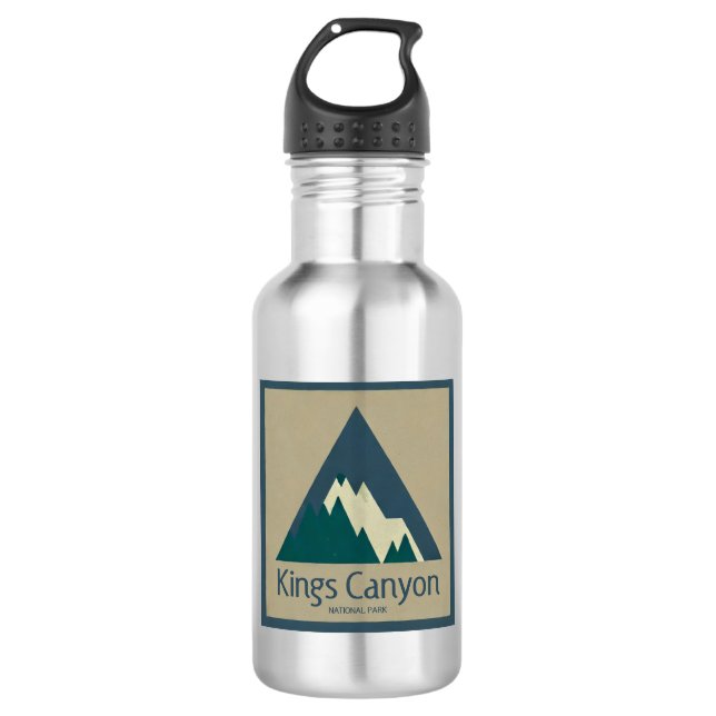 Kings Canyon National Park Rustic Stainless Steel Water Bottle (Front)