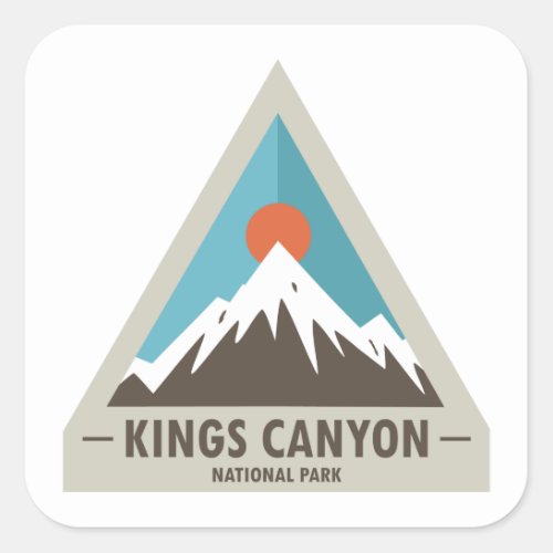 Kings Canyon National Park Square Sticker