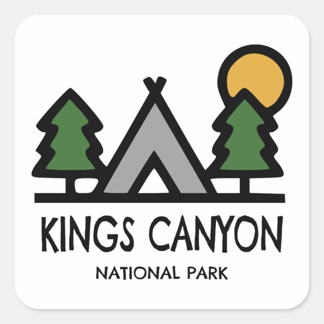 Kings Canyon National Park Square Sticker (Front)