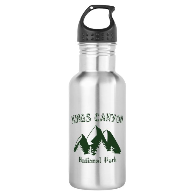Kings Canyon National Park Stainless Steel Water Bottle (Front)