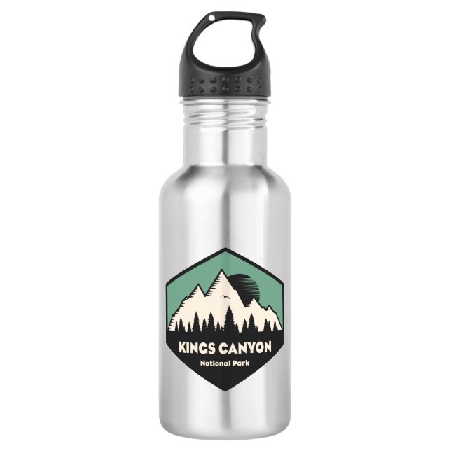 Kings Canyon National Park Stainless Steel Water Bottle (Front)