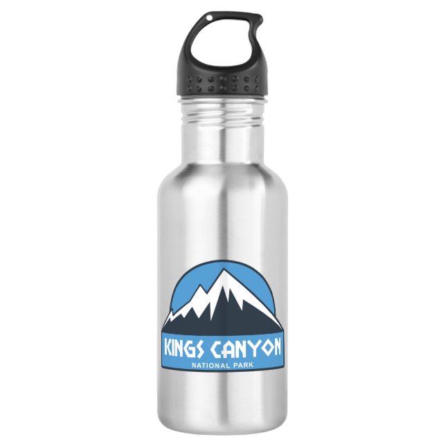 Kings Canyon National Park Stainless Steel Water Bottle (Front)