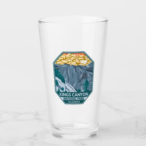 Kings Canyon National Park Sunset Vintage Glass