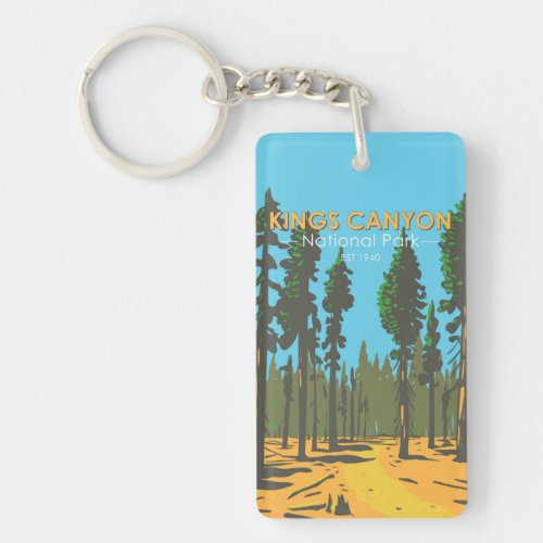 Kings Canyon National Park Vintage Double Sided Keychain