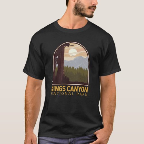 Kings Canyon National Park Vintage Emblem T_Shirt