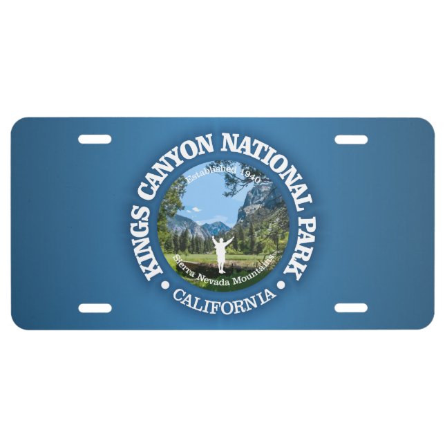Kings Canyon NP2 License Plate (Front)