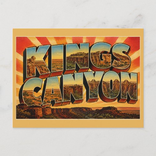 Kings Canyon NT Australia Desert Canyon Vintage Postcard