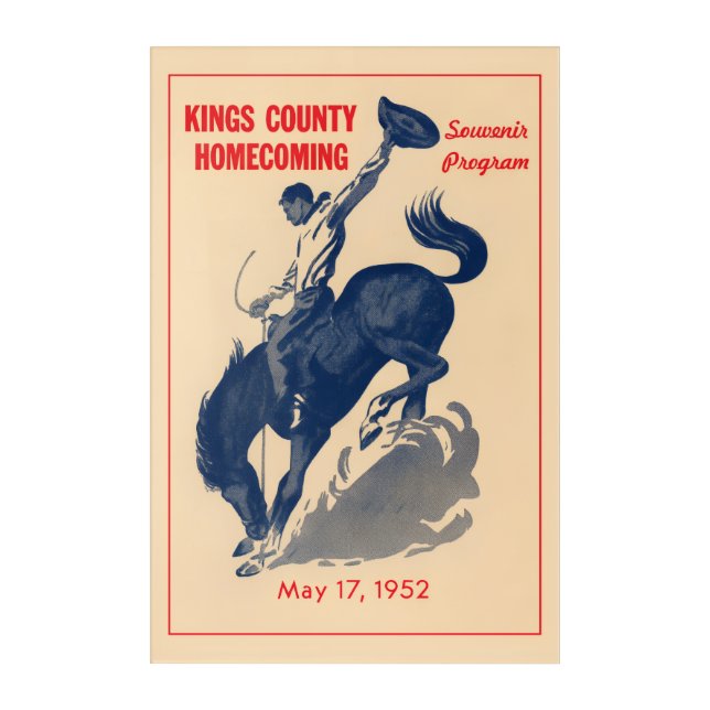 KINGS COUNTY HOMECOMING - HANFORD, CA 24X36 INCHES ACRYLIC PRINT (Front)
