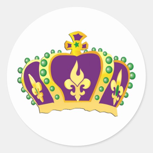 Kings Crown Classic Round Sticker