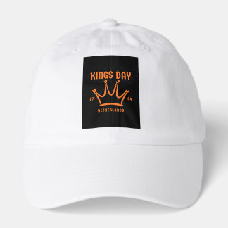 Kings Day 2026 Netherlands orange crown hat