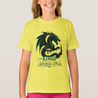 Kings Dragons Fire Dragon Red Black Fantasy T-Shir T-Shirt