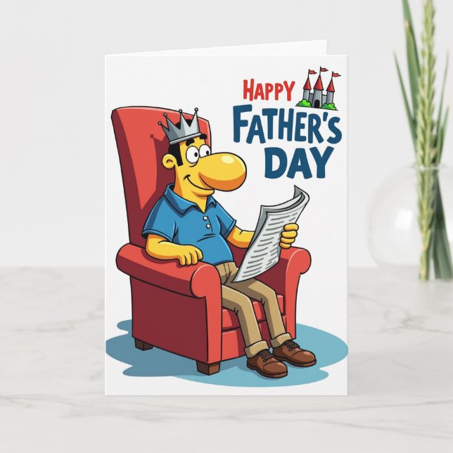 Kings Fathers Day Throne Card (Front)