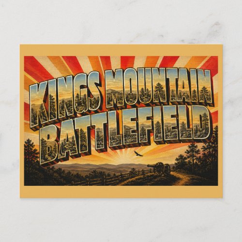 Kings Mountain Battlefield SC Hardwood Forest Art Postcard