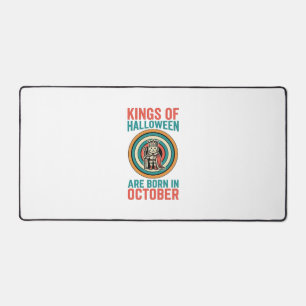 Kings Of Halloween October Birthday Vintage Shirt_ Desk Mat