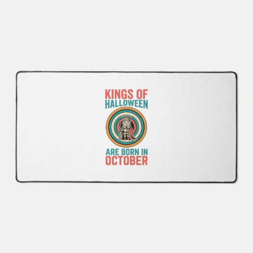 Kings Of Halloween October Birthday Vintage Shirt_ Desk Mat