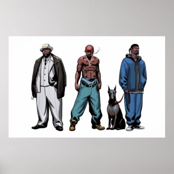 Kings Of Hip Hop Poster by BizzleApparel at Zazzle