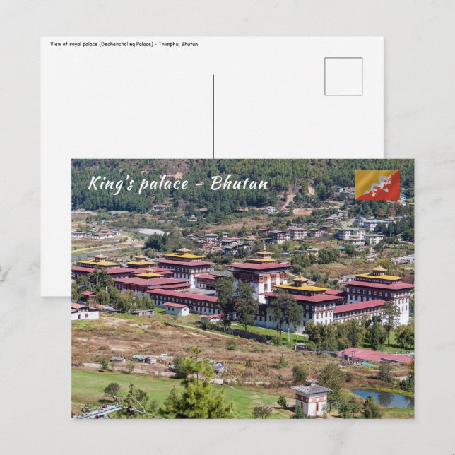 King's palace in Thimphu - Bhutan Postcard (Front/Back)