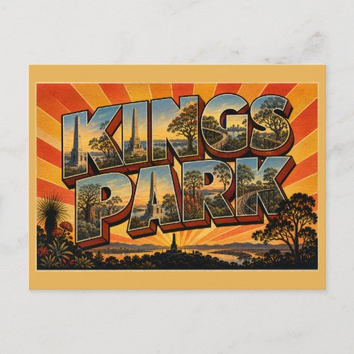 Kings Park Western Australia Botanic Garden Art Postcard