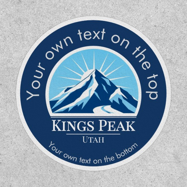 Kings Peak Mountain Utah Uinta Range  Patch (Front)