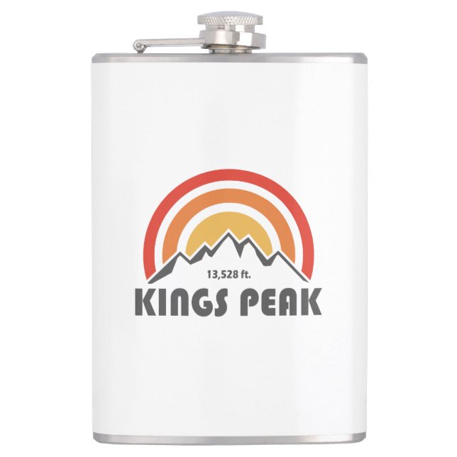 Kings Peak, Utah Flask (Front)