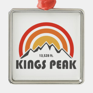 Kings Peak, Utah Metal Ornament