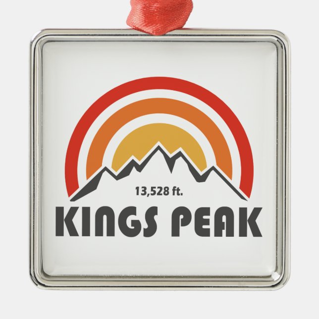 Kings Peak, Utah Metal Ornament (Front)