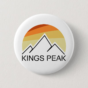 Kings Peak Utah Retro Button