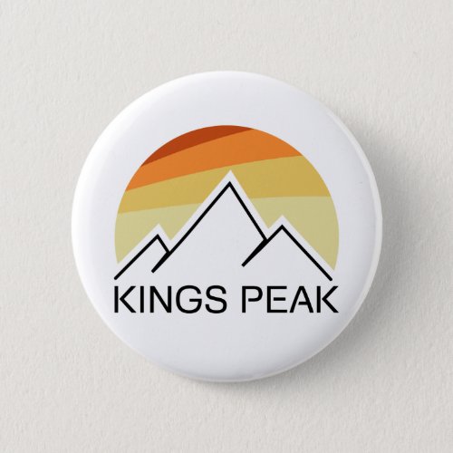 Kings Peak Utah Retro Button