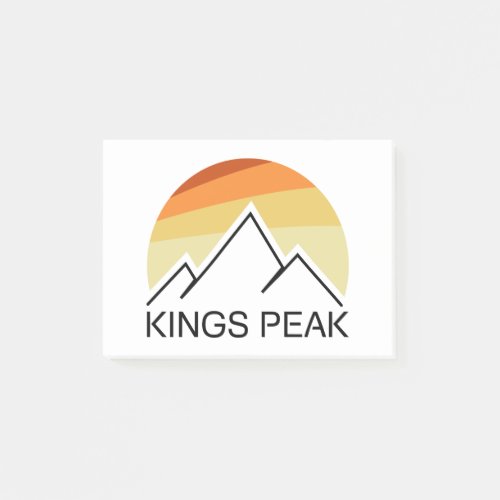 Kings Peak Utah Retro Post_it Notes
