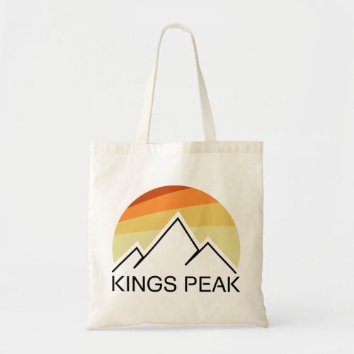 Kings Peak Utah Retro Tote Bag