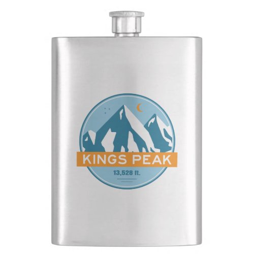 Kings Peak Utah Stars Moon Flask